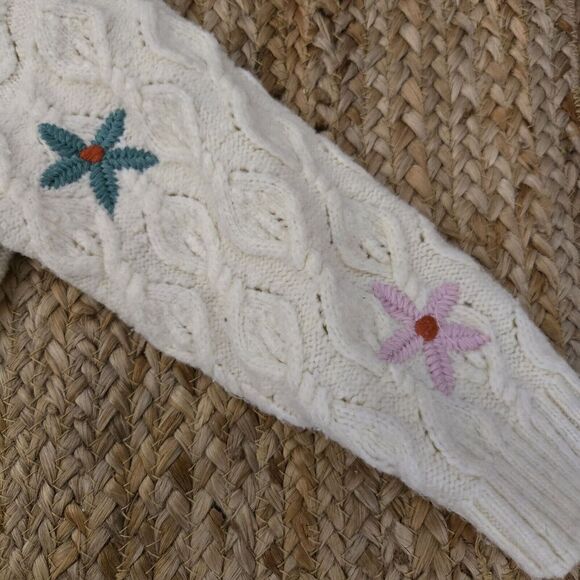 ZARA‎ Floral Knit Sweater Size 4-5yrs - Picture 4 of 7